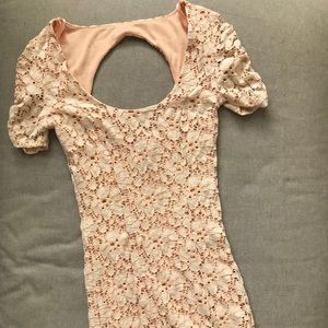 Pins and needles blush dress